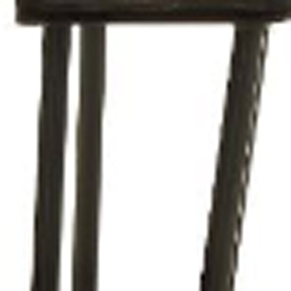 22 Black Faux Marble End Table