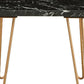 22" Black Faux Marble End Table