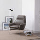 Modern Dark Gray Top Grain Italian Leather Accent Chair