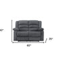 60" Gray Microfiber Manual Reclining Loveseat