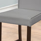 Set of Two 25 " Gray And Brown Solid Wood Counter Height Bar Chairs