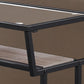 24" Clear And Black Glass Console Table With Storage