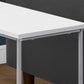 24" White And Silver Console Table With Storage