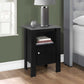 24" Black Nightstand