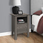 24" Gray Wood End Table With Shelf