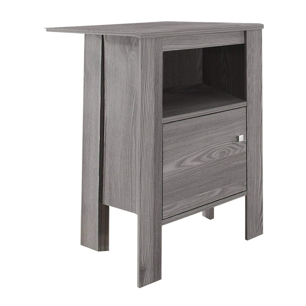 24 Gray End Table With Shelf