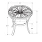 24" Black And Clear Glass Round End Table With Shelf