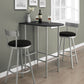 24" Black And Silver Free Form Manufactured Wood Bar Table