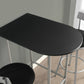 24" Black And Silver Free Form Manufactured Wood Bar Table