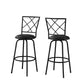 Set of Two 28 " Black Metal Bar Chairs