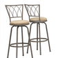 Set of Two 30 " Beige And Gray Metal Bar Chairs