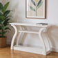 47" White Floor Shelf Console Table With Shelves