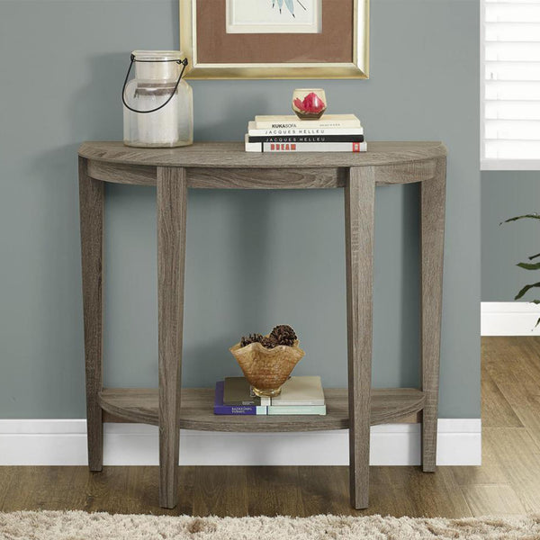 33 Deep Taupe End Table With Shelf