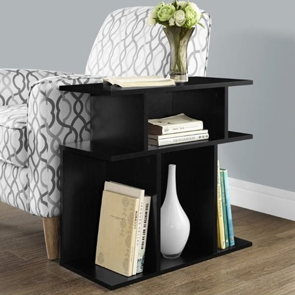 24 Black End Table With 6