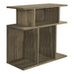24" Deep Taupe End Table With 6