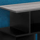 24" Black And Gray End Table With 6