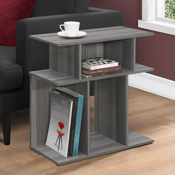 24 Gray End Table With 6