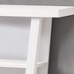 34" White End Table With Two Shelves