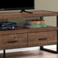59" Brown and Black Cabinet Enclosed Storage TV Stand