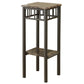 28" Black And Brown Square End Table With Shelf