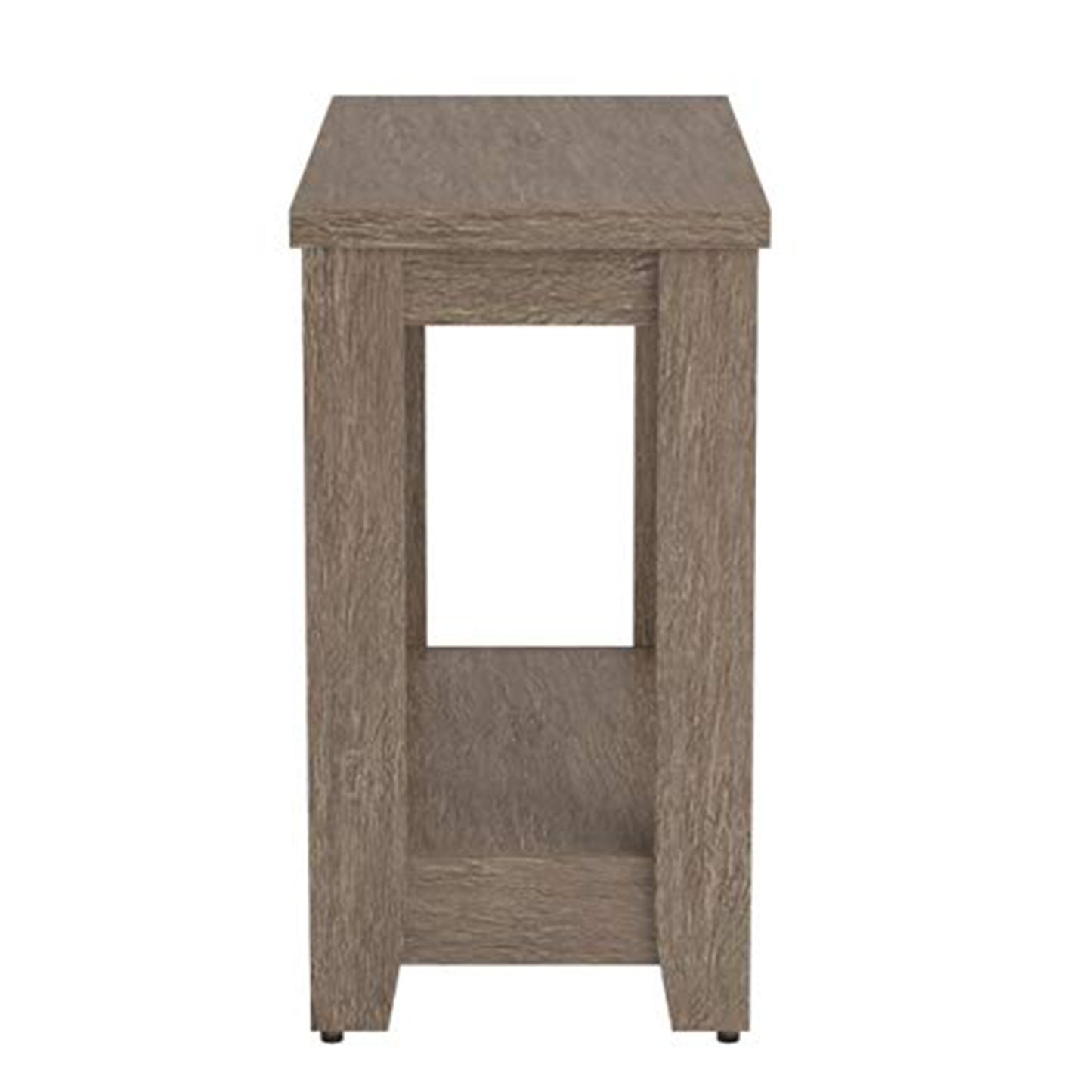 22" White End Table With Shelf