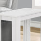 22" White End Table With Shelf