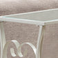 19" Clear And White Glass Trestle Console Table With Storage