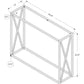 42" Clear And Gold Glass Frame Console Table