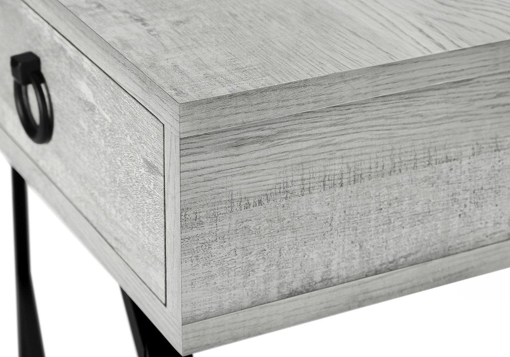 43" Gray And Black Cross Leg Console Table