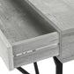 43" Gray And Black Cross Leg Console Table