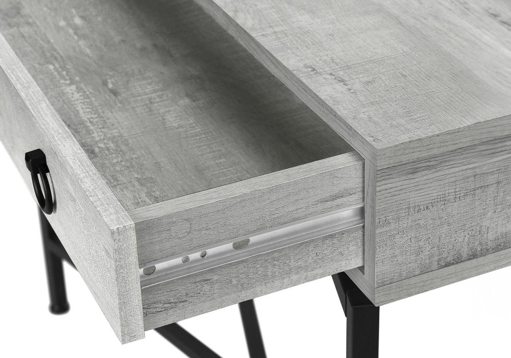 43" Gray And Black Cross Leg Console Table