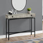 43" Gray And Black Cross Leg Console Table