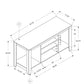 48" Taupe Wood Open Shelving TV Stand