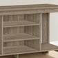 48" Taupe Wood Open Shelving TV Stand