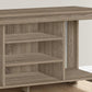 48" Taupe Wood Open Shelving TV Stand
