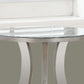 24" Silver Glass Round End Table