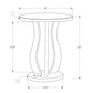 24" Silver Glass Round End Table