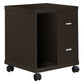 Office Cabinet Cappucino With 2 Drawer On Castors