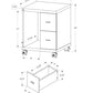 Office Cabinet Cappucino With 2 Drawer On Castors