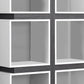 71" White Wood Eight Tier Cube Bookcase