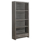 71" Taupe Wood Barrister Bookcase With a drawer