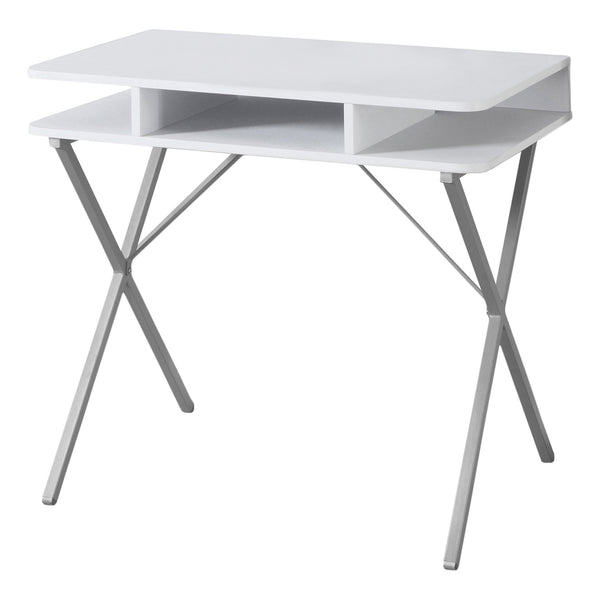 20 White and Silver Computer Desk