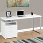 24" Dark Brown and Silver Computer Desk With Two Drawers
