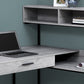 59" Gray and Black L Shape Computer Desk