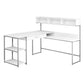 59" Gray and Black L Shape Computer Desk