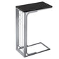 60" Gray And Black End Table