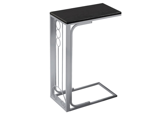 60" Gray And Black End Table