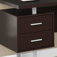 71" Gray and Black L Shape Computer Desk With Three Drawers