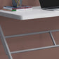 22" White and Silver Computer Desk