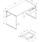 24" Gray and Clear Computer Desk